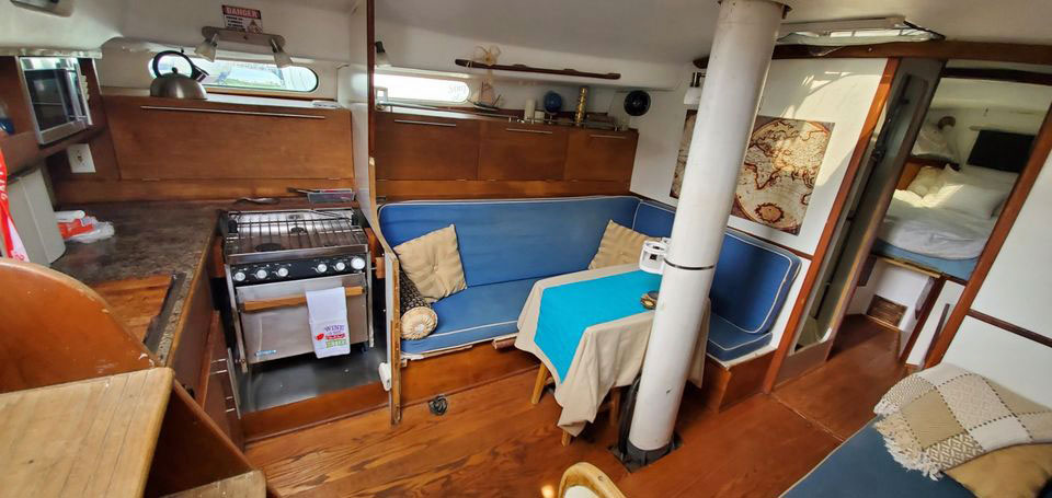 A Morgan 41 Out Island ketch main salon