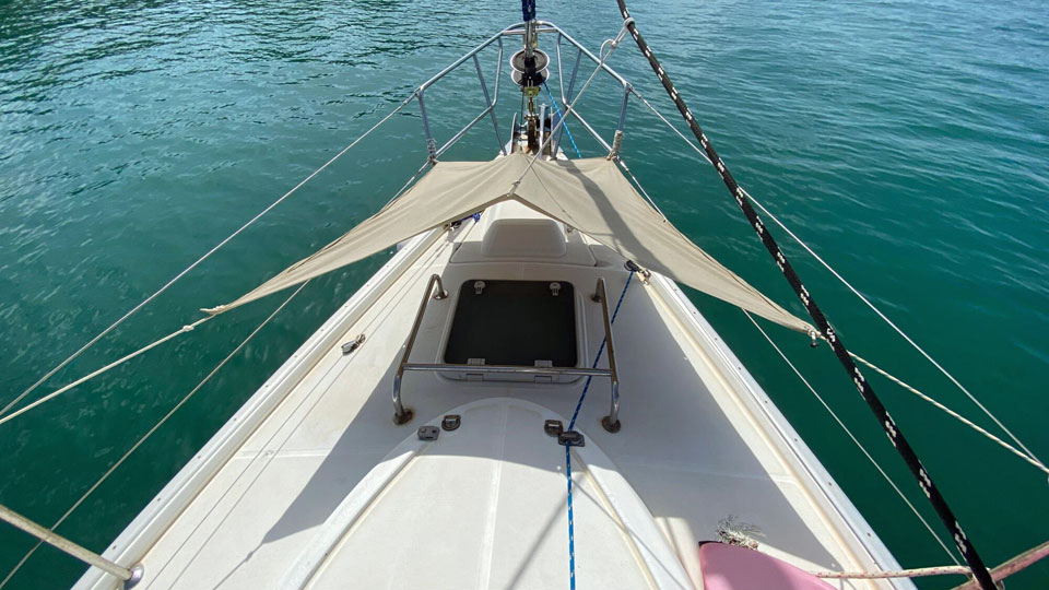 'Just Now’, Beneteau 463, foredeck