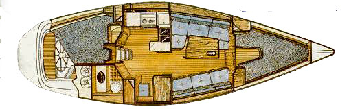 Beneteau First 375 Accommodation Layout