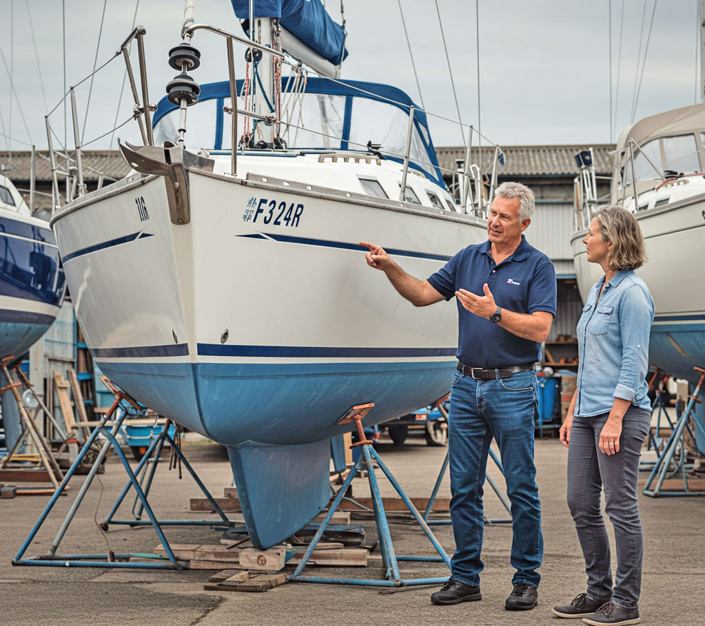 Broker and buyer in discussion