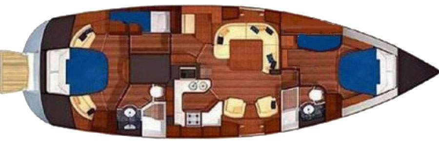 Moody 46 Accommodation Layout