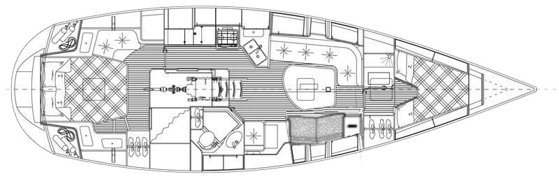 Najad 460 accommodation layout