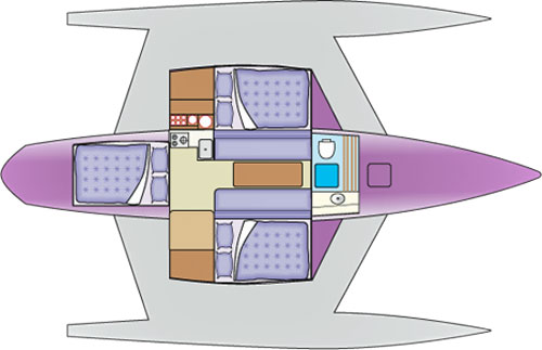 trimaran accommodation sketch